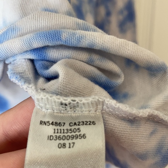 Pink Victoria’s Secret blue white tie dye cropped long sleeve crop top shirt M - Picture 13 of 16